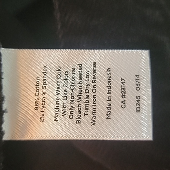 TALBOTS WOMAN Heritage Black Corduroy Straight Leg Preppy Winter Casual Pant 16W - Picture 6 of 6